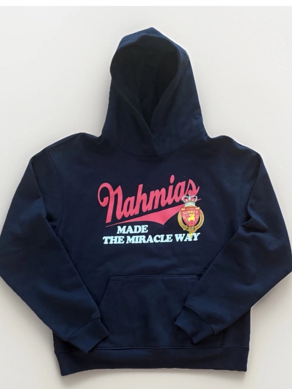 Nahmias Made the Miracle Way Hoodie Men's Large Made In USA Timothee Chalamet